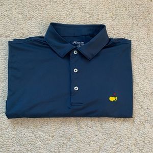 Masters polo, solid blue, men’s Large, Dri-Fit material, like new condition!!